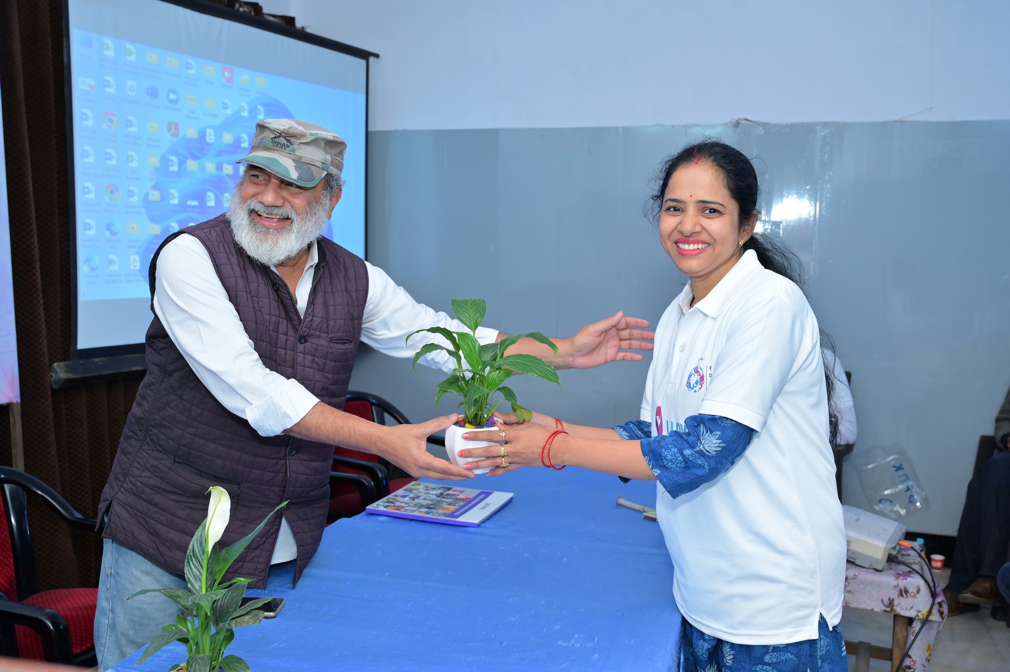 Participants holding banners during an awareness walk in Lucknow.